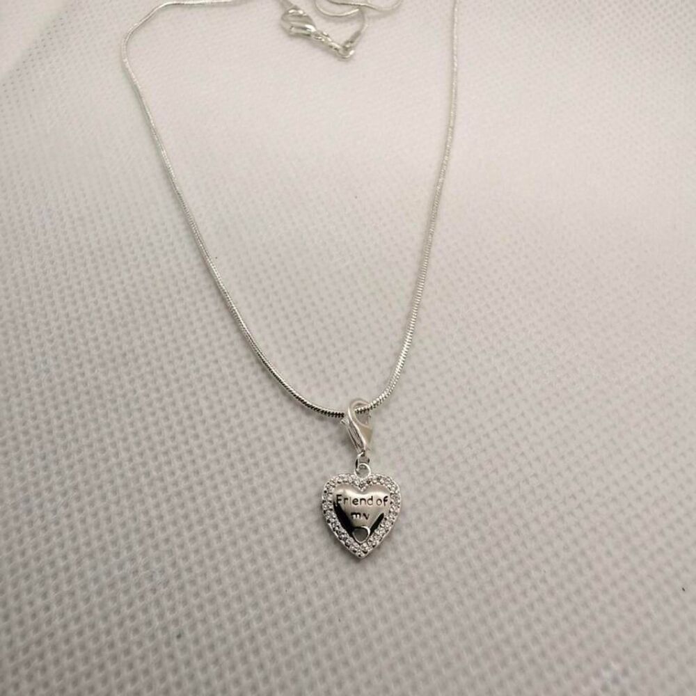 925 Sterling Silver heart necklace